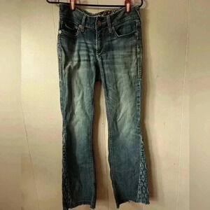 Ariat Cowgirl Distressed Jeans Womens Sz 29s Well Loved See Pics